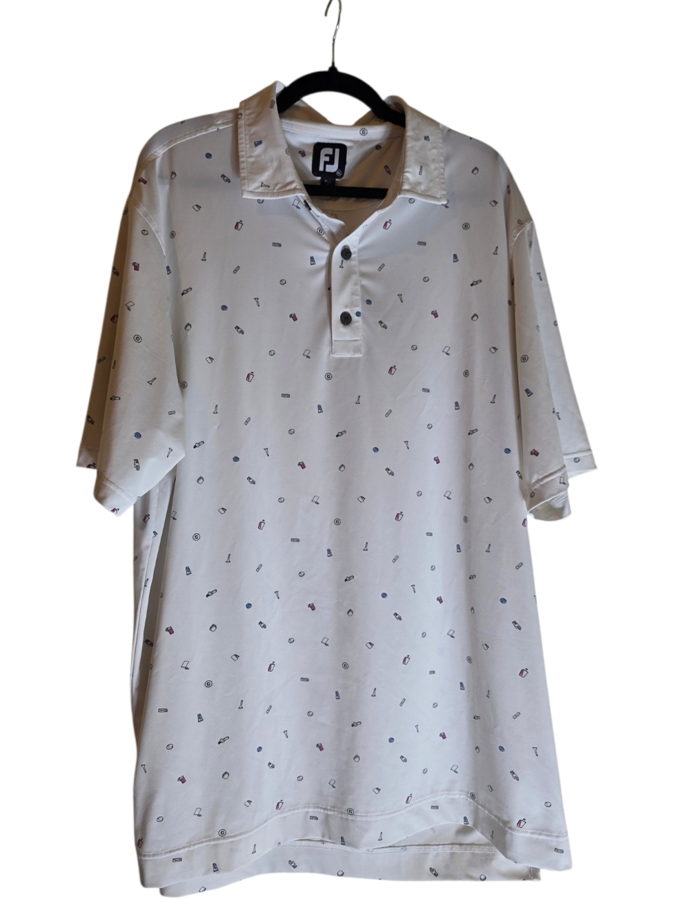 FOOTJOY Golf Bag Doodle Polo Shirt - Size XL